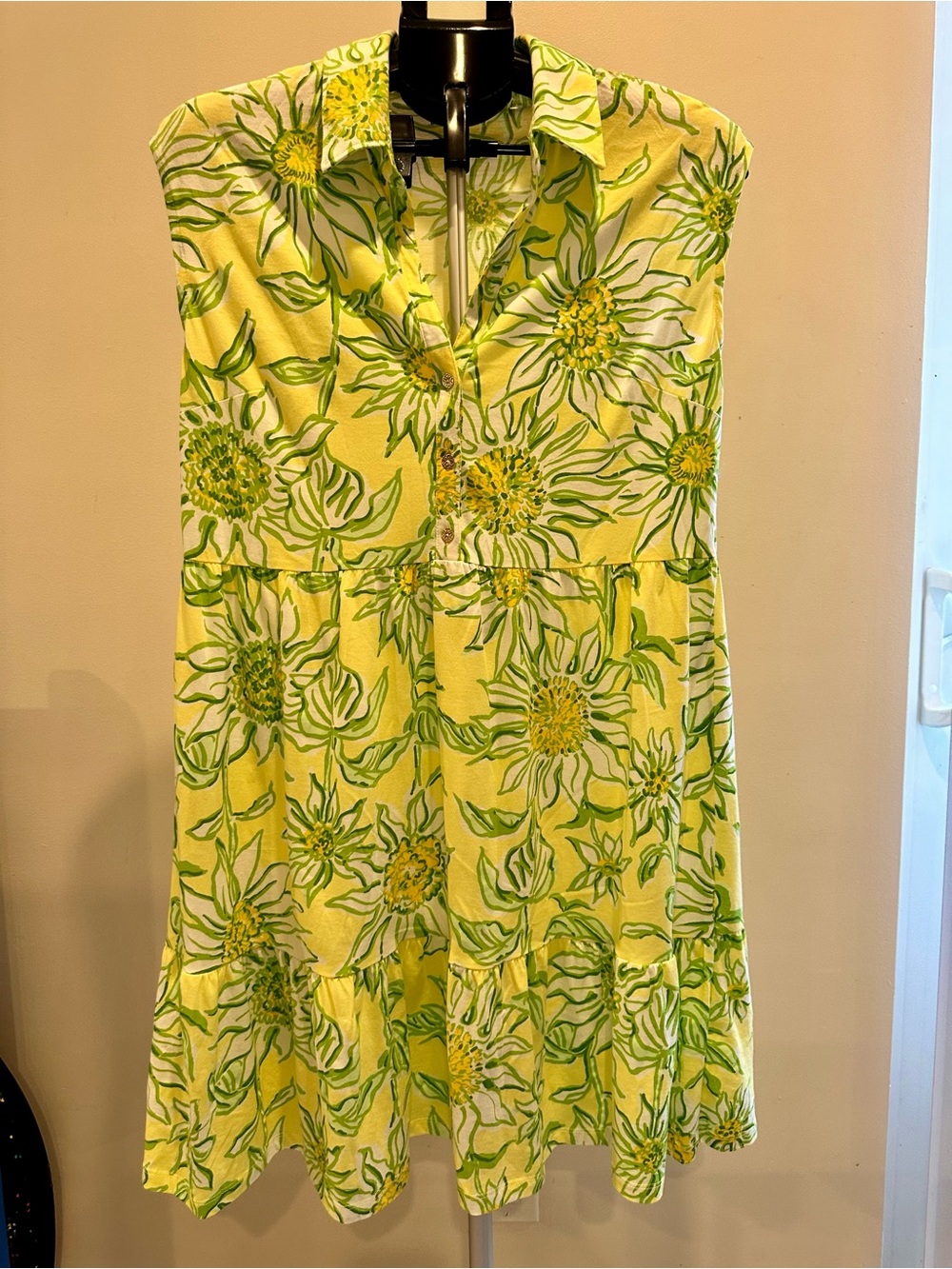 Lilly Pulitzer Arley Dress S Limoncello Sunbelievable Yellow Green Floral